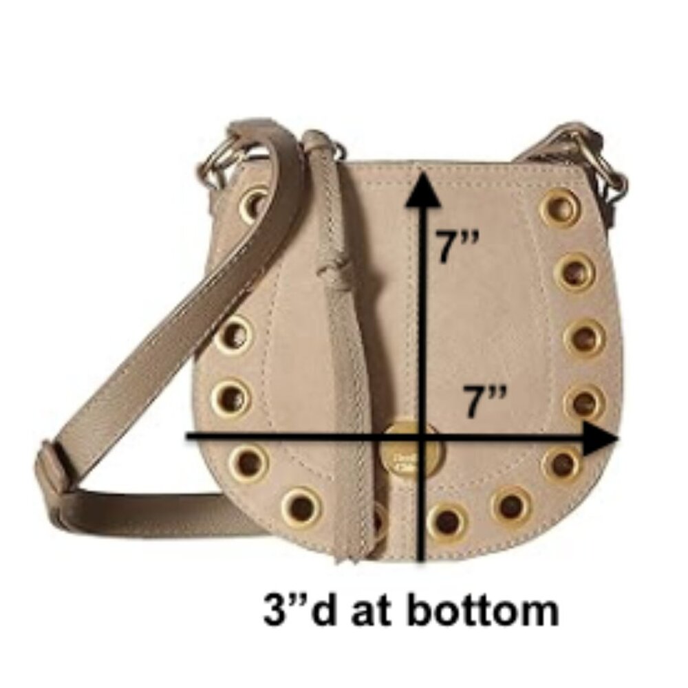See by Chloe Suede & Leather Grey Shoulder Handbag w grommets - Picture 7 of 7